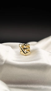 Golden Vera Loop Statement Ring